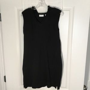 New York & Company Ladies Hoodie V-Neck Swimsuit Cover-Up Black Size S